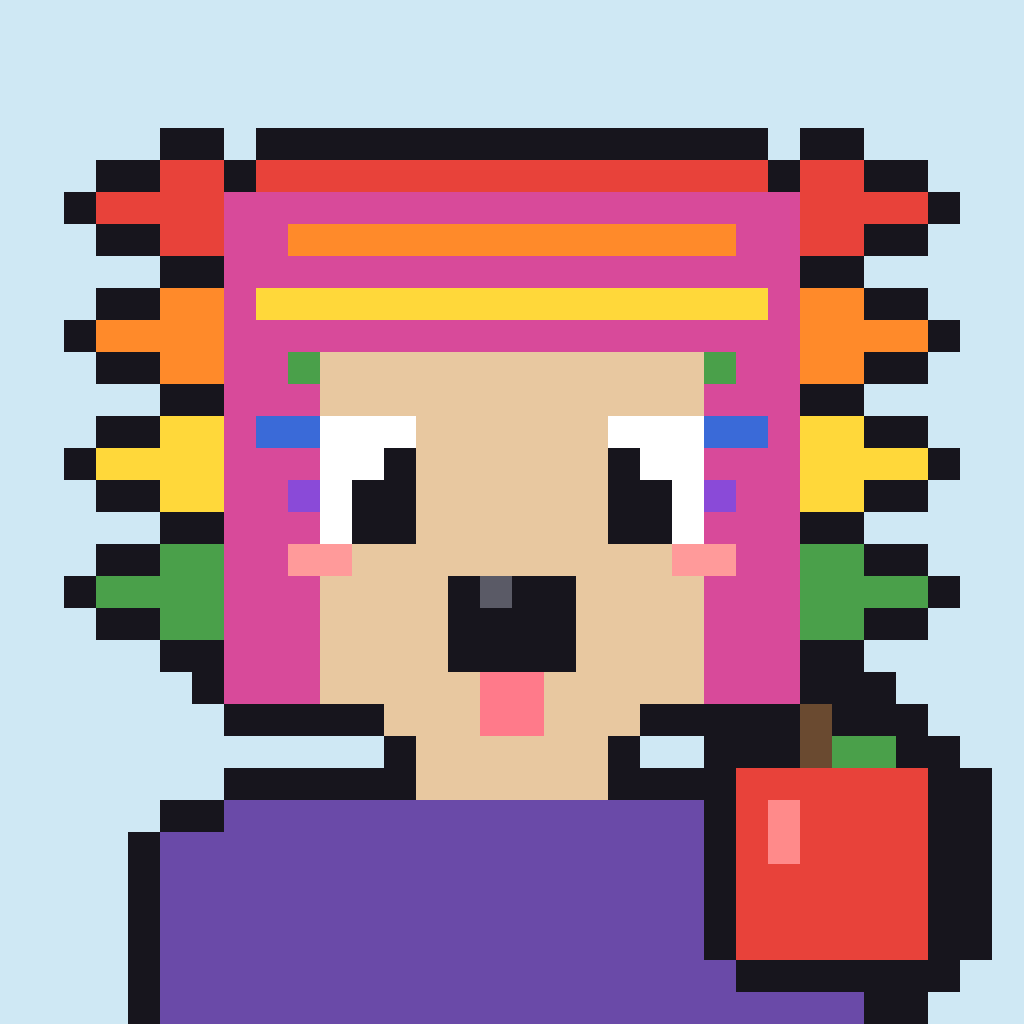Rainbow, a one-of-one legendary Hedgie