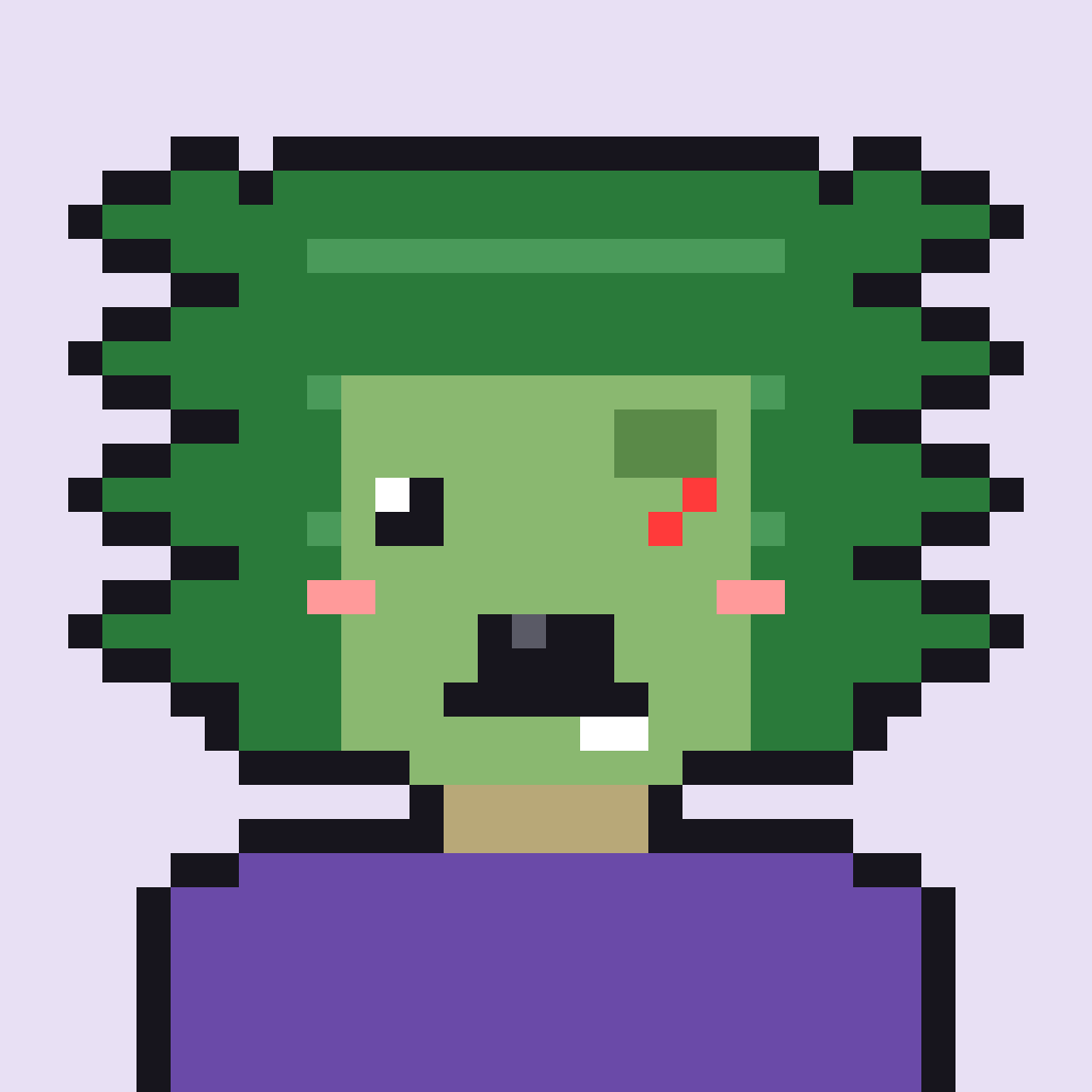Zombie, a one-of-one legendary Hedgie
